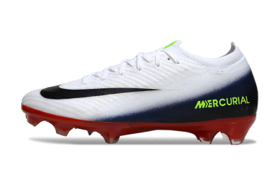 Nike Air Zoom Mercurial Vapor 16 Elite FG Firm Ground Soccer Cleats - White/Vibrant Red/Navy Blue