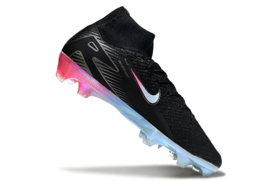Nike Air Zoom Mercurial Superfly 10 Elite FG Firm Ground Soccer Cleats - Black/Iridescent Pink/Iridescent Blue