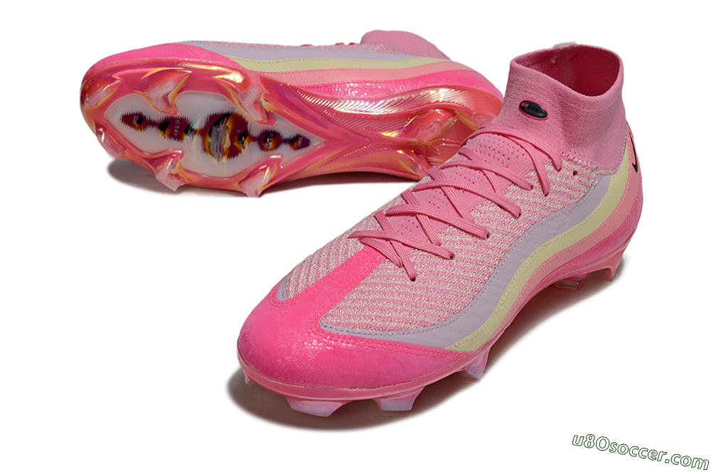 Nike Air Zoom Mercurial Superfly 10 Elite FG Firm Ground Soccer Cleats - Pink/Blazing Pink/Sunny Yellow 3