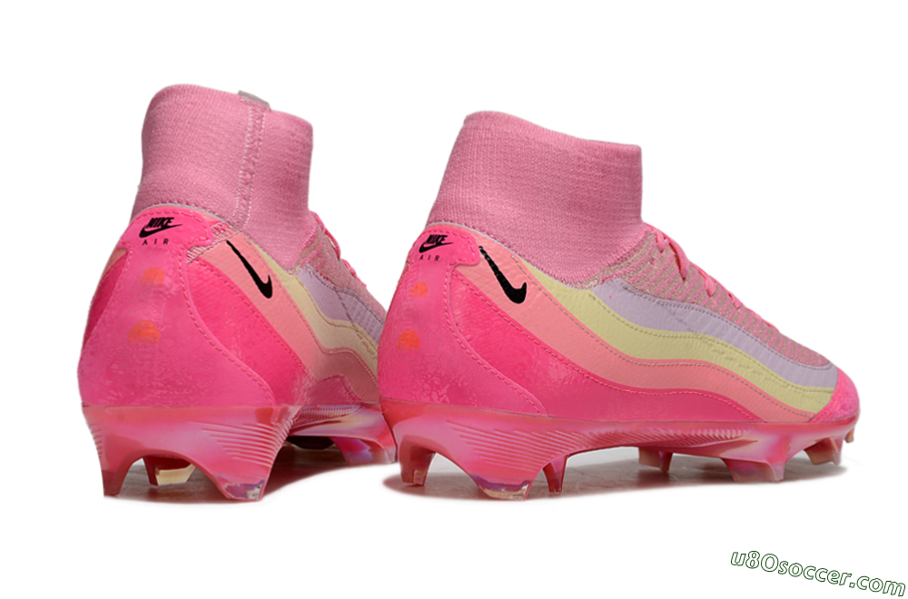Nike Air Zoom Mercurial Superfly 10 Elite FG Firm Ground Soccer Cleats - Pink/Blazing Pink/Sunny Yellow 6