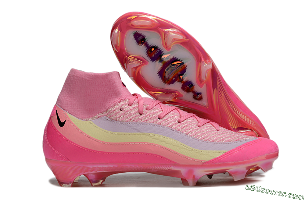 Nike Air Zoom Mercurial Superfly 10 Elite FG Firm Ground Soccer Cleats - Pink/Blazing Pink/Sunny Yellow 1