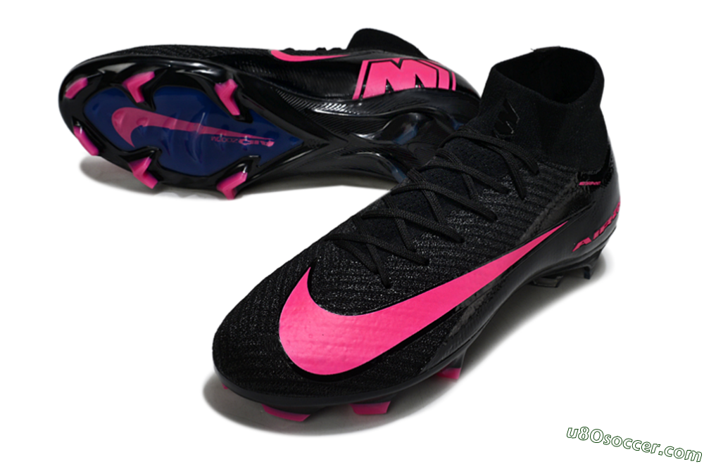 Nike Air Zoom Mercurial Superfly 10 Elite FG Firm Ground Soccer Cleats - Black/Neon Pink/Blue Burst 3