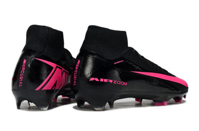 Nike Air Zoom Mercurial Superfly 10 Elite FG Firm Ground Soccer Cleats - Black/Neon Pink/Blue Burst