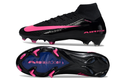 Nike Air Zoom Mercurial Superfly 10 Elite FG Firm Ground Soccer Cleats - Black/Neon Pink/Blue Burst