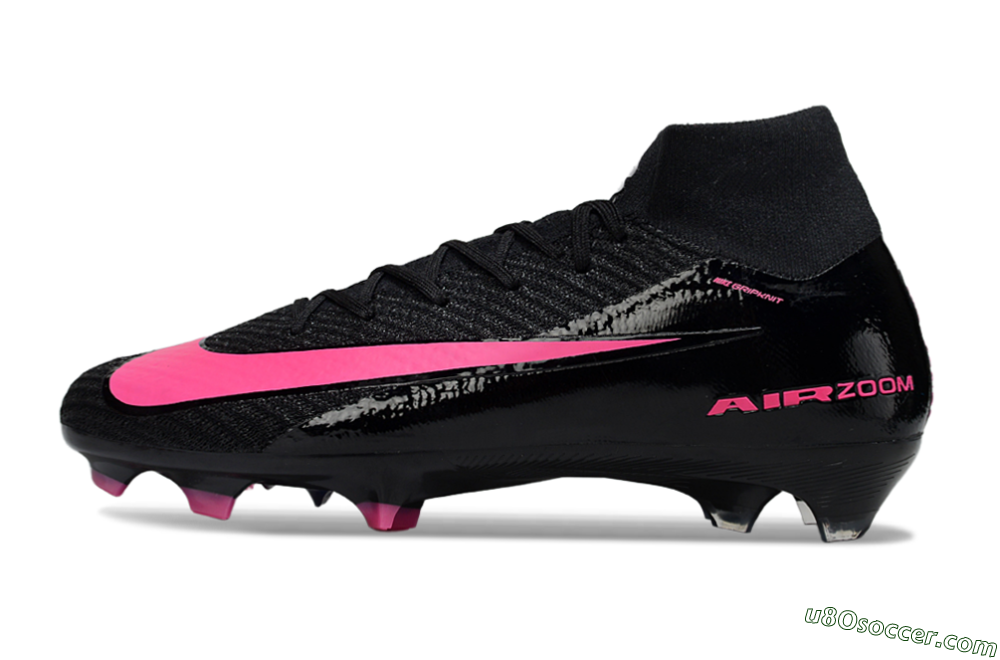 Nike Air Zoom Mercurial Superfly 10 Elite FG Firm Ground Soccer Cleats - Black/Neon Pink/Blue Burst 2