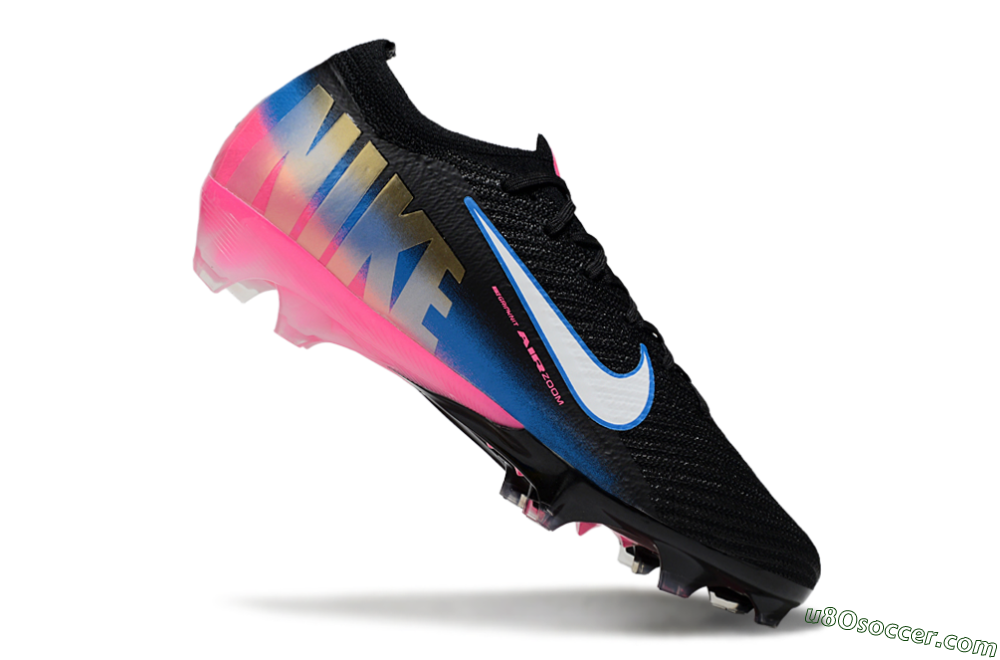Nike Air Zoom Mercurial Vapor 16 Elite FG Firm Ground Soccer Cleats - Black/Electric Blue/Pink Blast 4
