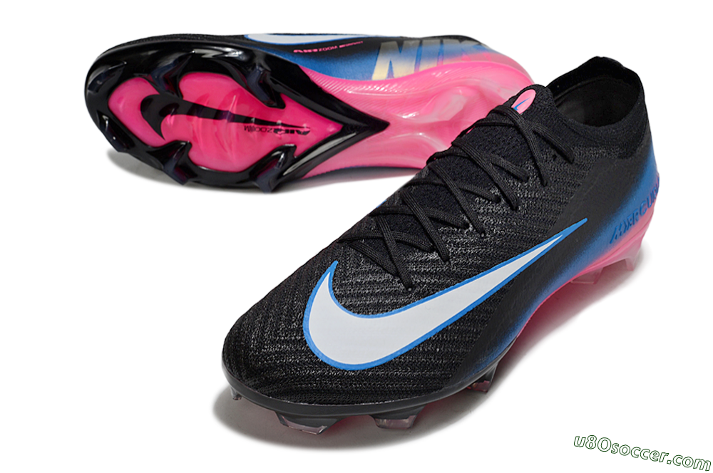 Nike Air Zoom Mercurial Vapor 16 Elite FG Firm Ground Soccer Cleats - Black/Electric Blue/Pink Blast 3
