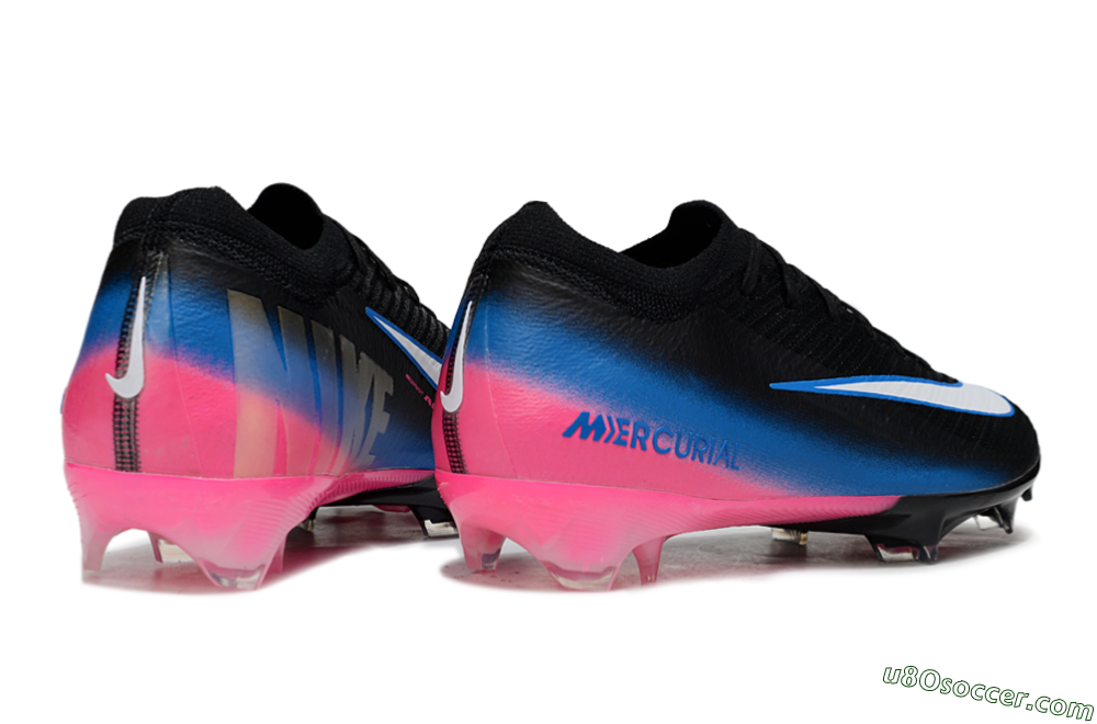 Nike Air Zoom Mercurial Vapor 16 Elite FG Firm Ground Soccer Cleats - Black/Electric Blue/Pink Blast 6
