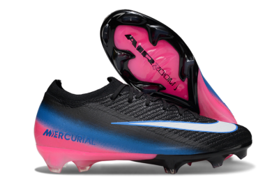 Nike Air Zoom Mercurial Vapor 16 Elite FG Firm Ground Soccer Cleats - Black/Electric Blue/Pink Blast