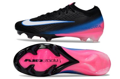 Nike Air Zoom Mercurial Vapor 16 Elite FG Firm Ground Soccer Cleats - Black/Electric Blue/Pink Blast