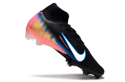 Nike Air Zoom Mercurial Superfly 10 Elite FG Firm Ground Soccer Cleats - Black/Sky Blue/Flame Pink