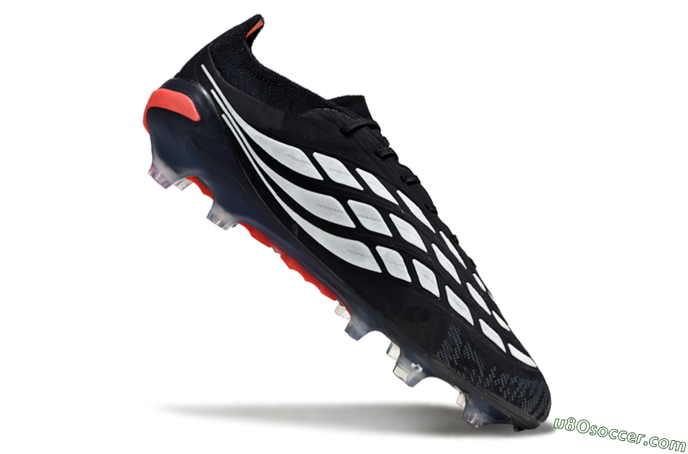 Adidas Predator 26 Elite FG Firm Ground Soccer Cleats - Black/Red/White 4