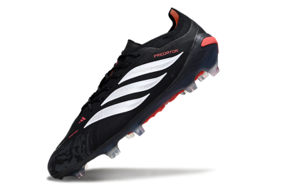 Adidas Predator 26 Elite FG Firm Ground Soccer Cleats - Black/Red/White