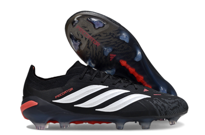 Adidas Predator 26 Elite FG Firm Ground Soccer Cleats - Black/Red/White