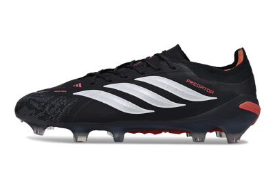 Adidas Predator 26 Elite FG Firm Ground Soccer Cleats - Black/Red/White