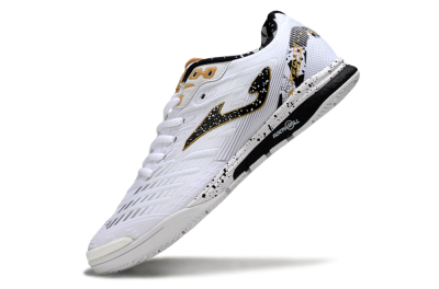 Joma Top Flex IC Indoor & Futsal Soccer Shoes - White/Black/Gold