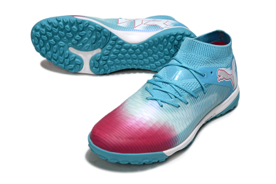 Puma Future 8 Ultimate TF Artificial Turf Soccer Cleats - Aqua/Sunset Pink/Turquoise Blue