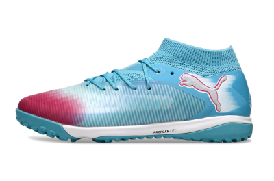 Puma Future 8 Ultimate TF Artificial Turf Soccer Cleats - Aqua/Sunset Pink/Turquoise Blue