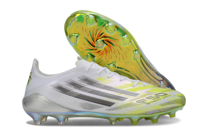 Adidas F50 Elite FG Firm Ground Soccer Cleats - White/Lime Glow/Neon Green