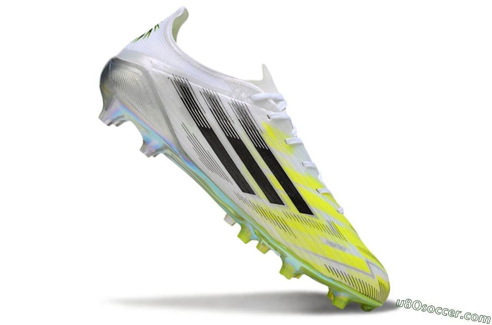 Adidas F50 Elite FG Firm Ground Soccer Cleats - White/Lime Glow/Neon Green 4