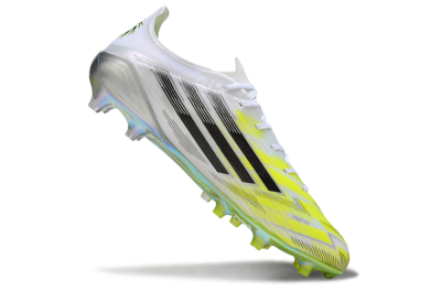 Adidas F50 Elite FG Firm Ground Soccer Cleats - White/Lime Glow/Neon Green