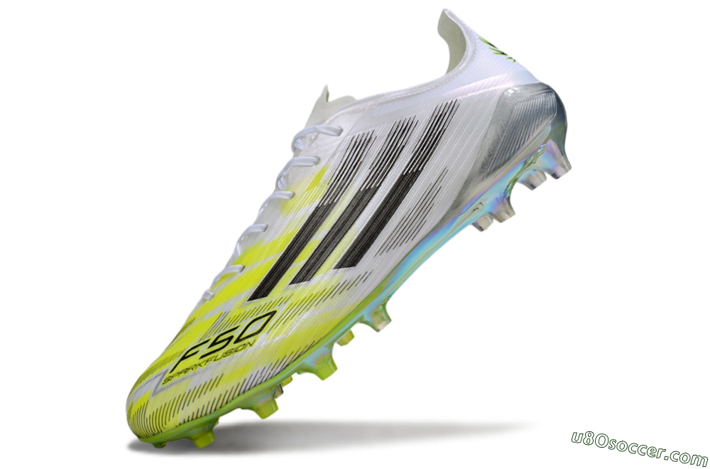 Adidas F50 Elite FG Firm Ground Soccer Cleats - White/Lime Glow/Neon Green 5