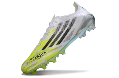 Adidas F50 Elite FG Firm Ground Soccer Cleats - White/Lime Glow/Neon Green