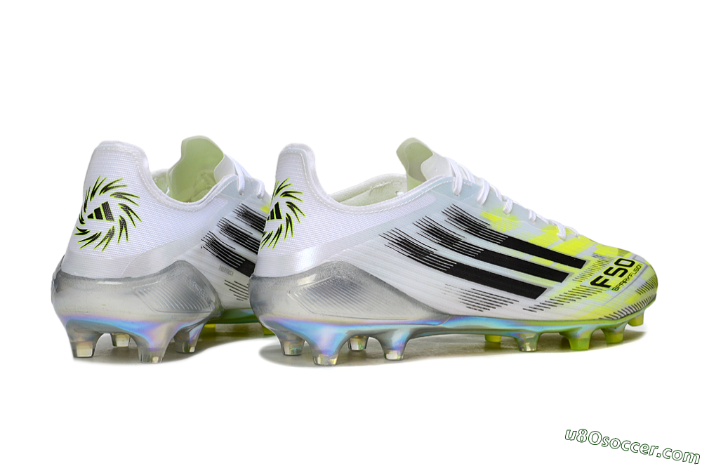 Adidas F50 Elite FG Firm Ground Soccer Cleats - White/Lime Glow/Neon Green 6