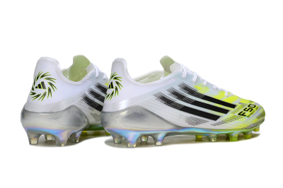 Adidas F50 Elite FG Firm Ground Soccer Cleats - White/Lime Glow/Neon Green