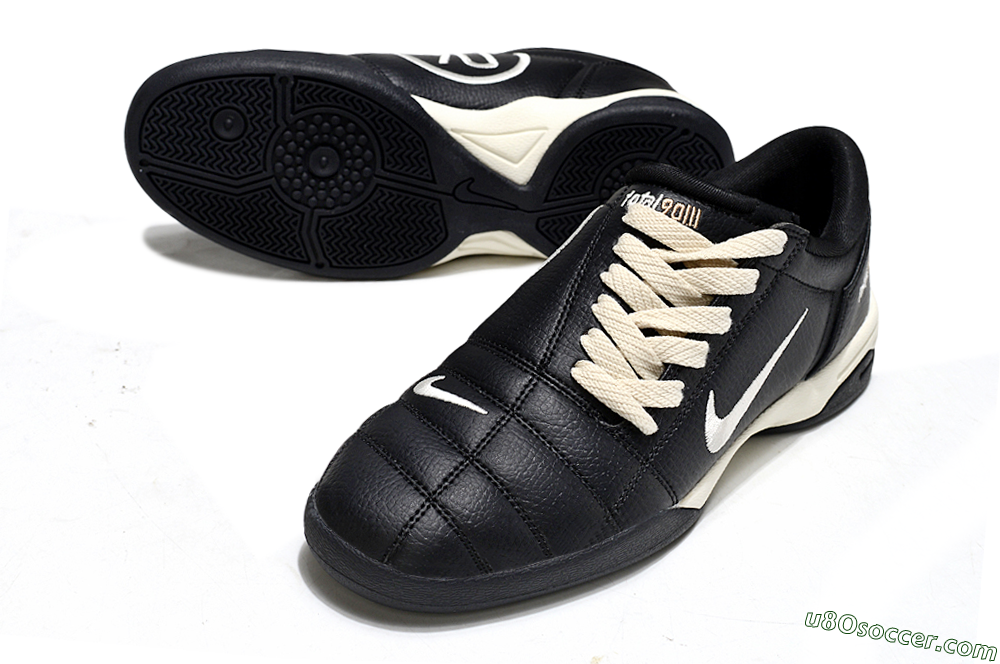 Nike Total 90 III IC Indoor & Futsal Soccer Shoes - Black/Cream/Black 3