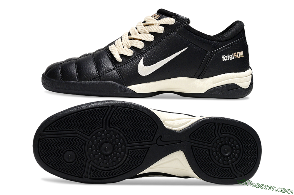 Nike Total 90 III IC Indoor & Futsal Soccer Shoes - Black/Cream/Black 0