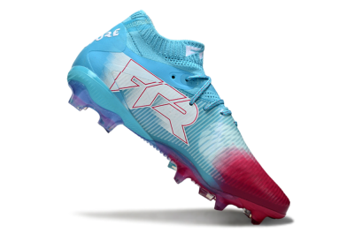 Puma Future 8 Ultimate FG Firm Ground Soccer Cleats - Cyan/Electric Blue/Crimson Red