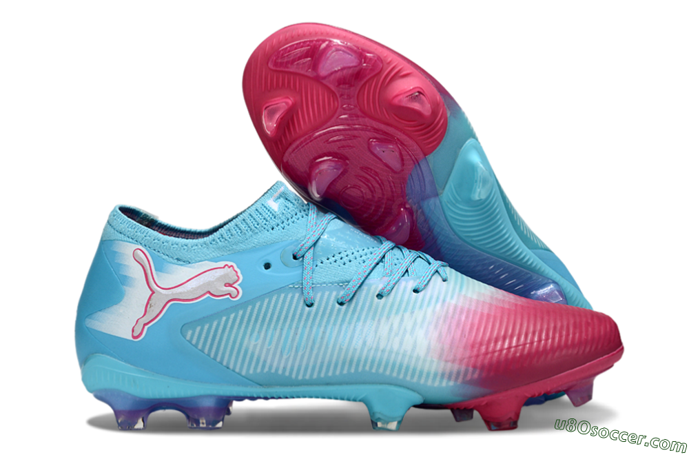 Puma Future 8 Ultimate FG Firm Ground Soccer Cleats - Blue/Turquoise Splash/Crimson Burst 1