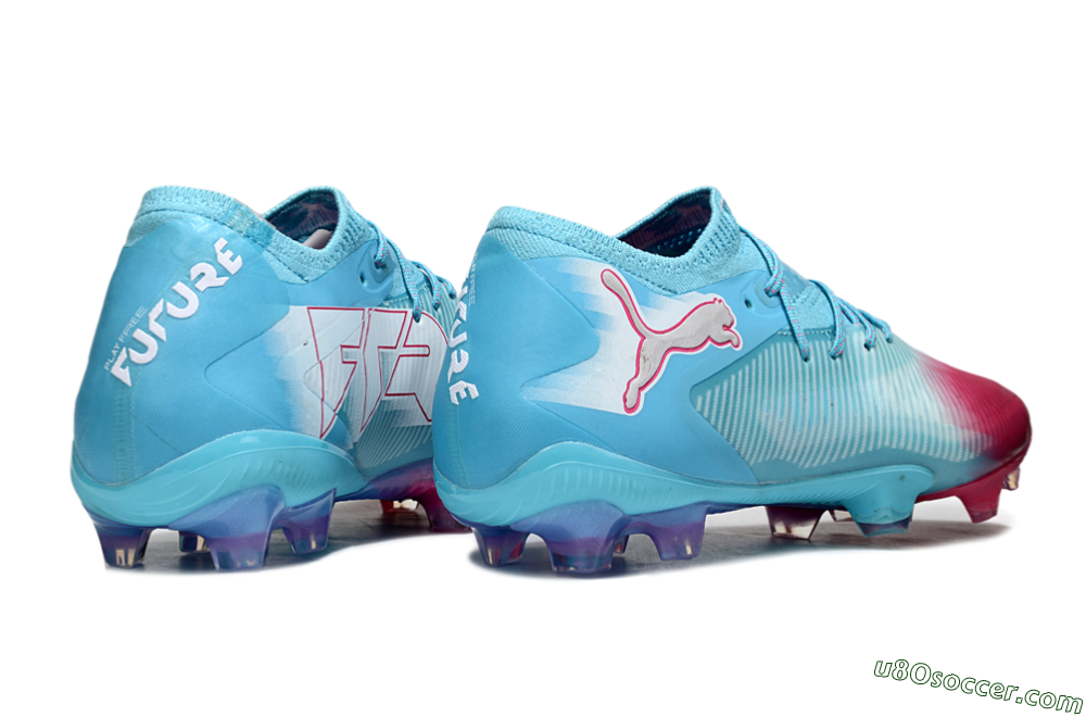 Puma Future 8 Ultimate FG Firm Ground Soccer Cleats - Blue/Turquoise Splash/Crimson Burst 6