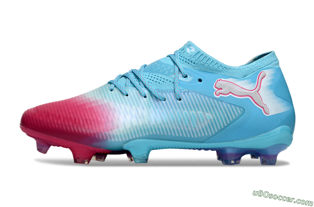 Puma Future 8 Ultimate FG Firm Ground Soccer Cleats - Blue/Turquoise Splash/Crimson Burst 2