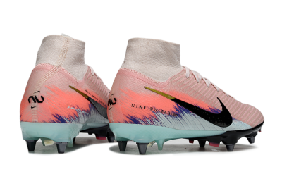 Nike Air Zoom Mercurial Superfly 10 Elite SG Soft Ground Soccer Cleats - Pink/Sunset Pink/Aqua Blue