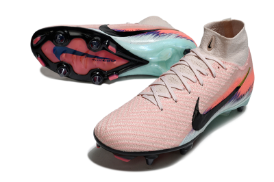 Nike Air Zoom Mercurial Superfly 10 Elite SG Soft Ground Soccer Cleats - Pink/Sunset Pink/Aqua Blue