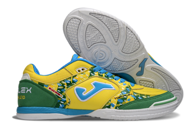 Joma Top Flex IC Indoor & Futsal Soccer Shoes - Yellow/Green Grass/Blue Sky
