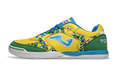 Joma Top Flex IC Indoor & Futsal Soccer Shoes - Yellow/Green Grass/Blue Sky