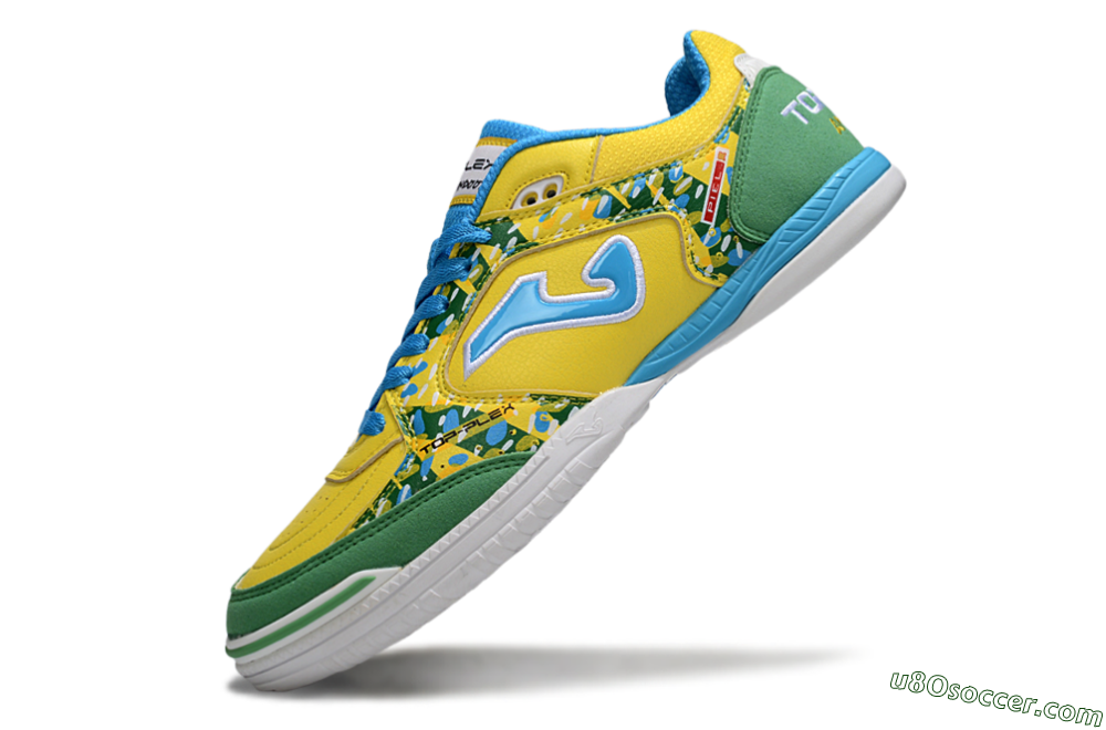 Joma Top Flex IC Indoor & Futsal Soccer Shoes - Yellow/Green Grass/Blue Sky 5