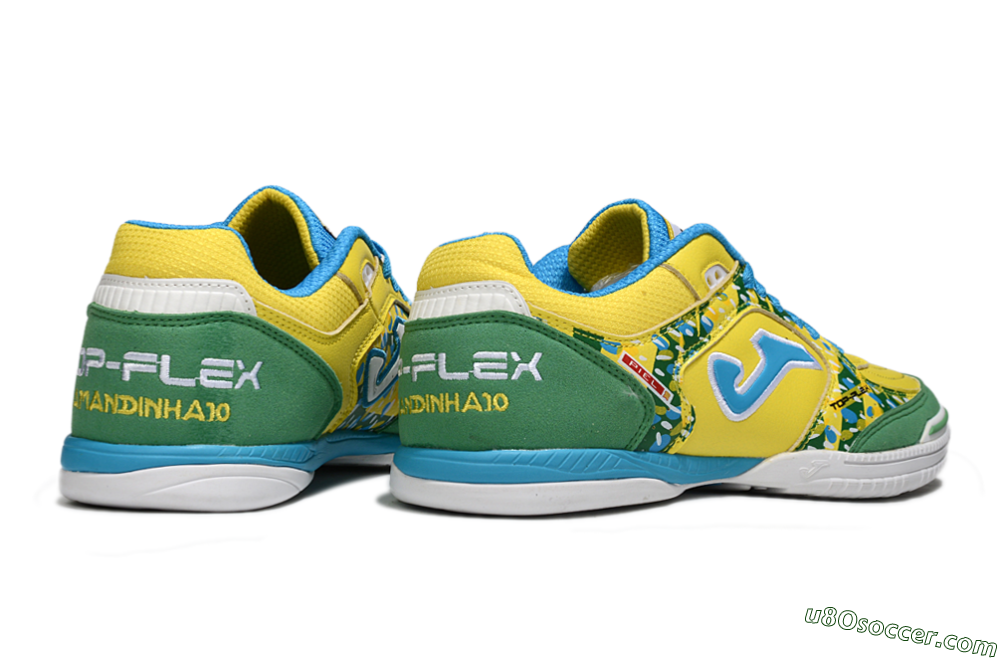 Joma Top Flex IC Indoor & Futsal Soccer Shoes - Yellow/Green Grass/Blue Sky 6