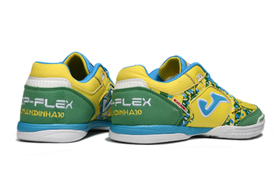 Joma Top Flex IC Indoor & Futsal Soccer Shoes - Yellow/Green Grass/Blue Sky