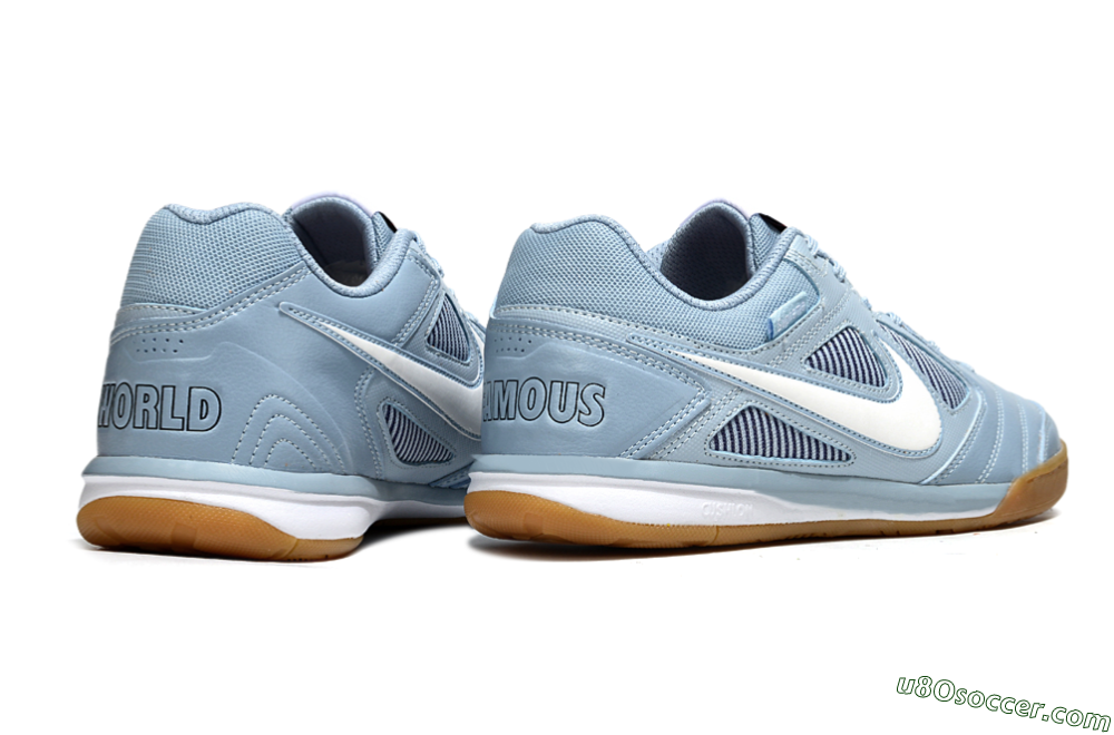 Supreme x Nike SB Gato IC Indoor & Futsal Soccer Shoes - Blue/Sky Blue/Sand 6