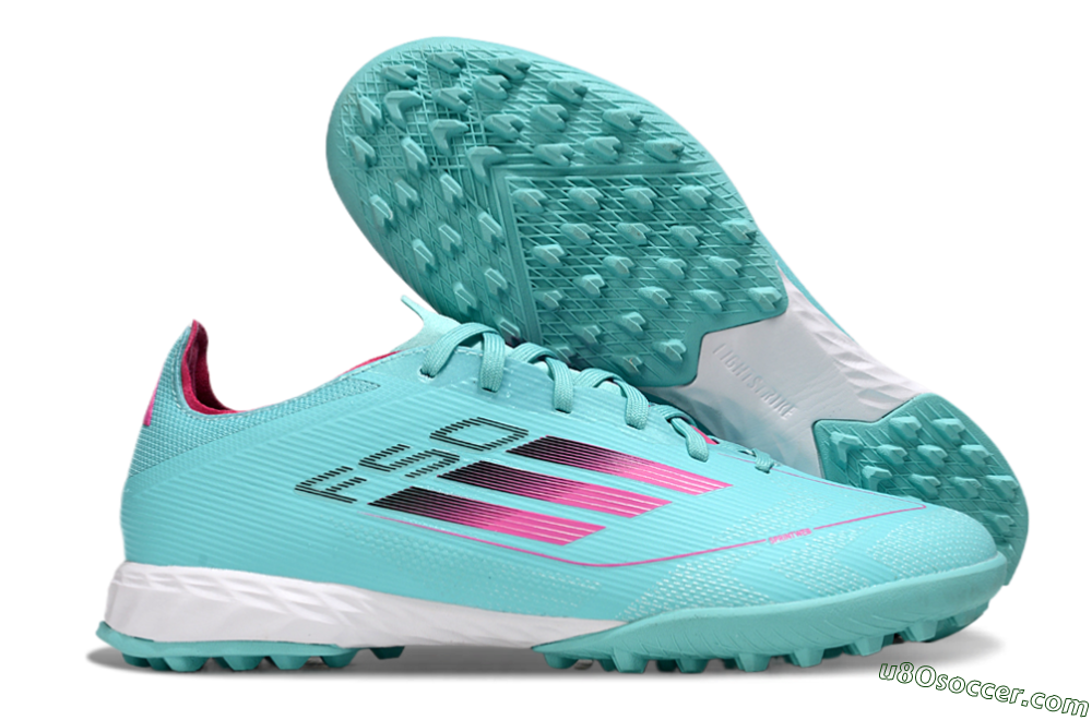Adidas F50 Pro TF Artificial Turf Soccer Shoes - Aqua/Soft Pink/Light Teal 1
