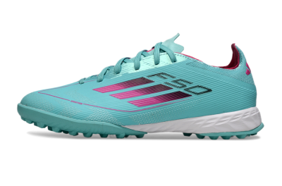 Adidas F50 Pro TF Artificial Turf Soccer Shoes - Aqua/Soft Pink/Light Teal