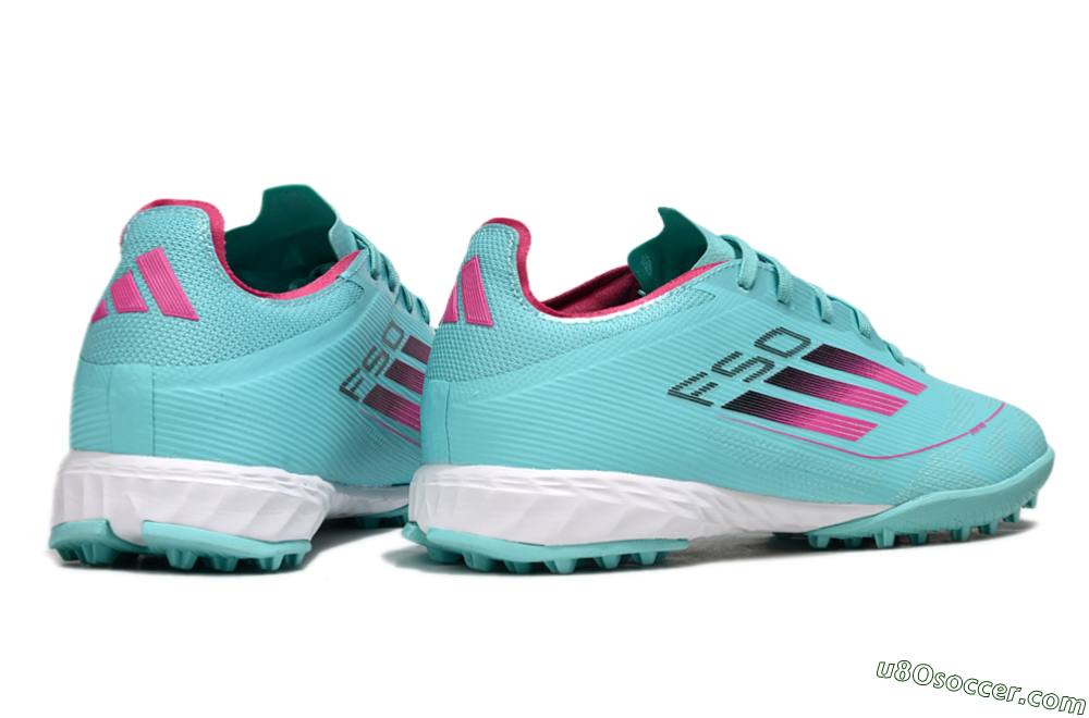 Adidas F50 Pro TF Artificial Turf Soccer Shoes - Aqua/Soft Pink/Light Teal 6