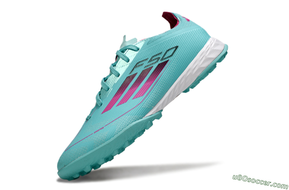 Adidas F50 Pro TF Artificial Turf Soccer Shoes - Aqua/Soft Pink/Light Teal 5