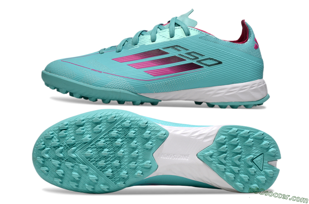 Adidas F50 Pro TF Artificial Turf Soccer Shoes - Aqua/Soft Pink/Light Teal 0
