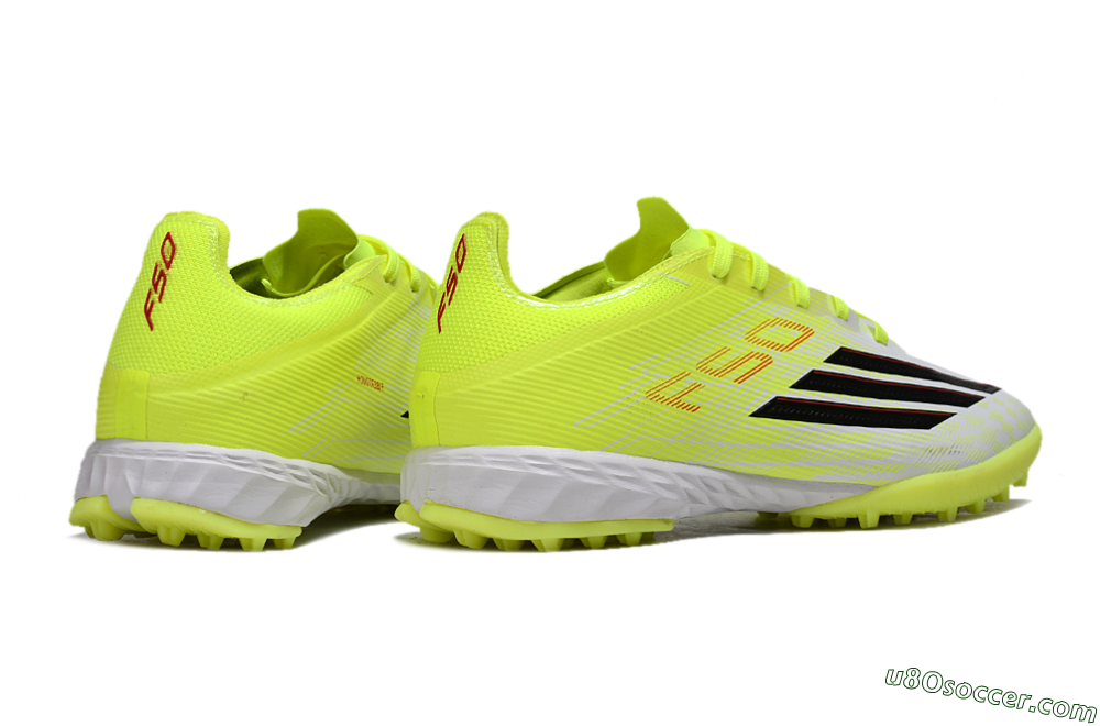 Adidas F50 Pro TF Artificial Turf Soccer Shoes - Yellow/Vibrant Neon/White 6
