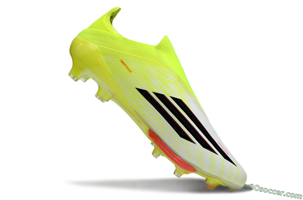 Adidas F50+ Elite Lightstrike Pro Laceless FG Firm Ground Soccer Cleats - Yellow/Lime Green/White 4